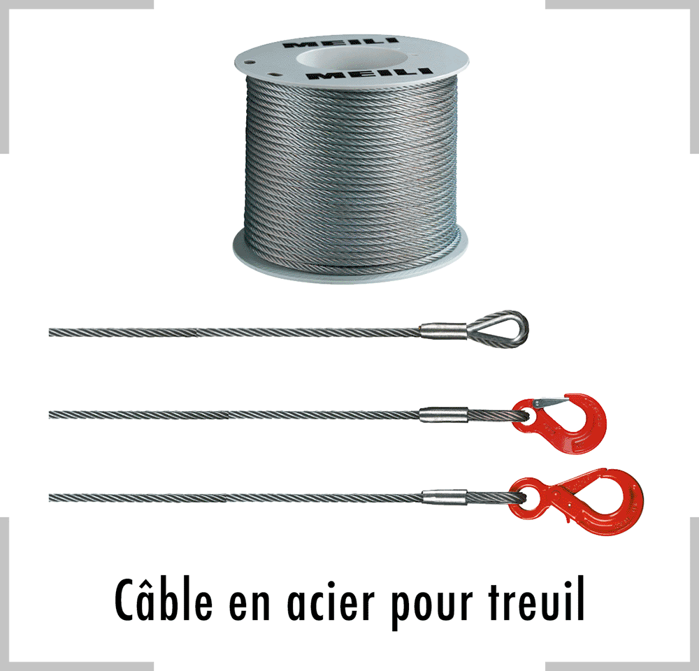 Câble en acier pour treuil