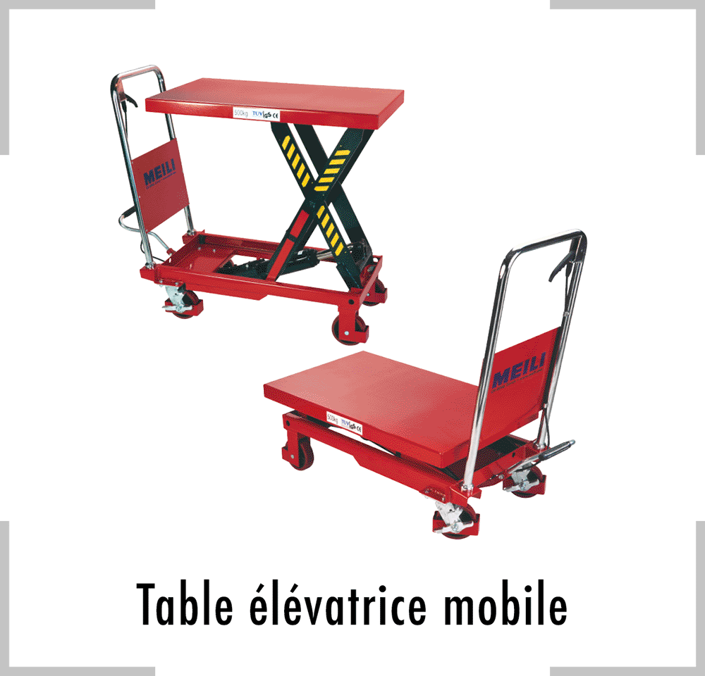 Table élévatrice mobile