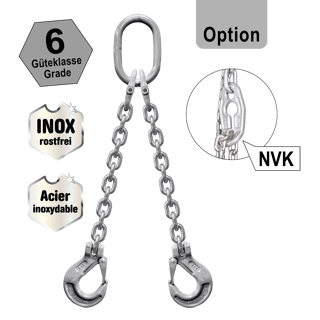 INOX-Kettengehänge N202, Güteklasse 6