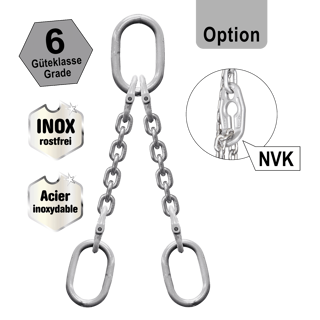 INOX-Kettengehänge N205, Güteklasse 6