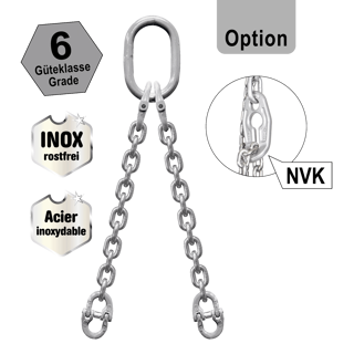 INOX-Kettengehänge N206, Güteklasse 6