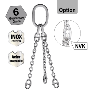 INOX-Kettengehänge N306, Güteklasse 6