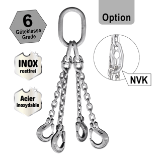 INOX-Kettengehänge N402, Güteklasse 6