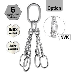 INOX-Kettengehänge N405, Güteklasse 6