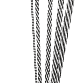 Câble en acier Ø 5 mm, abgebunden (pces)