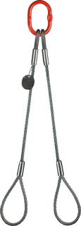 Élingue à câble en acier, 2-OL, Ø 12 mm