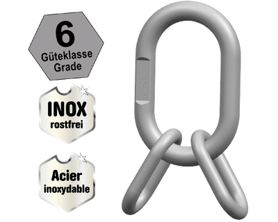INOX-Teilgehänge NMO, Güteklasse 6