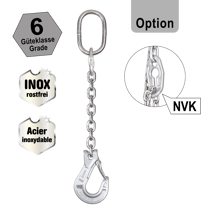 Élingue à chaîne N102-INOX, grade 6