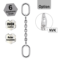 Élingue à chaîne N105-INOX, grade 6