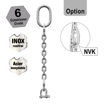 INOX-Kettengehänge N10X, Güteklasse 6