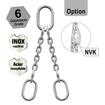 Élingue à chaîne N205-INOX, grade 6