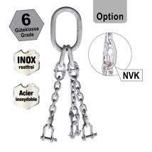 INOX-Kettengehänge N30X, Güteklasse 6