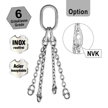 INOX-Kettengehänge N406, Güteklasse 6