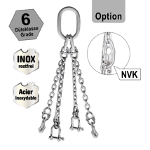 Élingue à chaîne N40X-INOX, grade 6