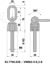 Anneau de levage à double articulation RUD VWBG-V-S avec boulon sur mesure et écrou de blocage et rondelle