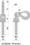 Anschlagpunkt RUD PP-S-X, mit langem Bolzen mit Sicherungsmutter und Scheibe, doppelt kugelgelagert, ruckfrei unter Last drehbar, Haken in Güteklasse 10